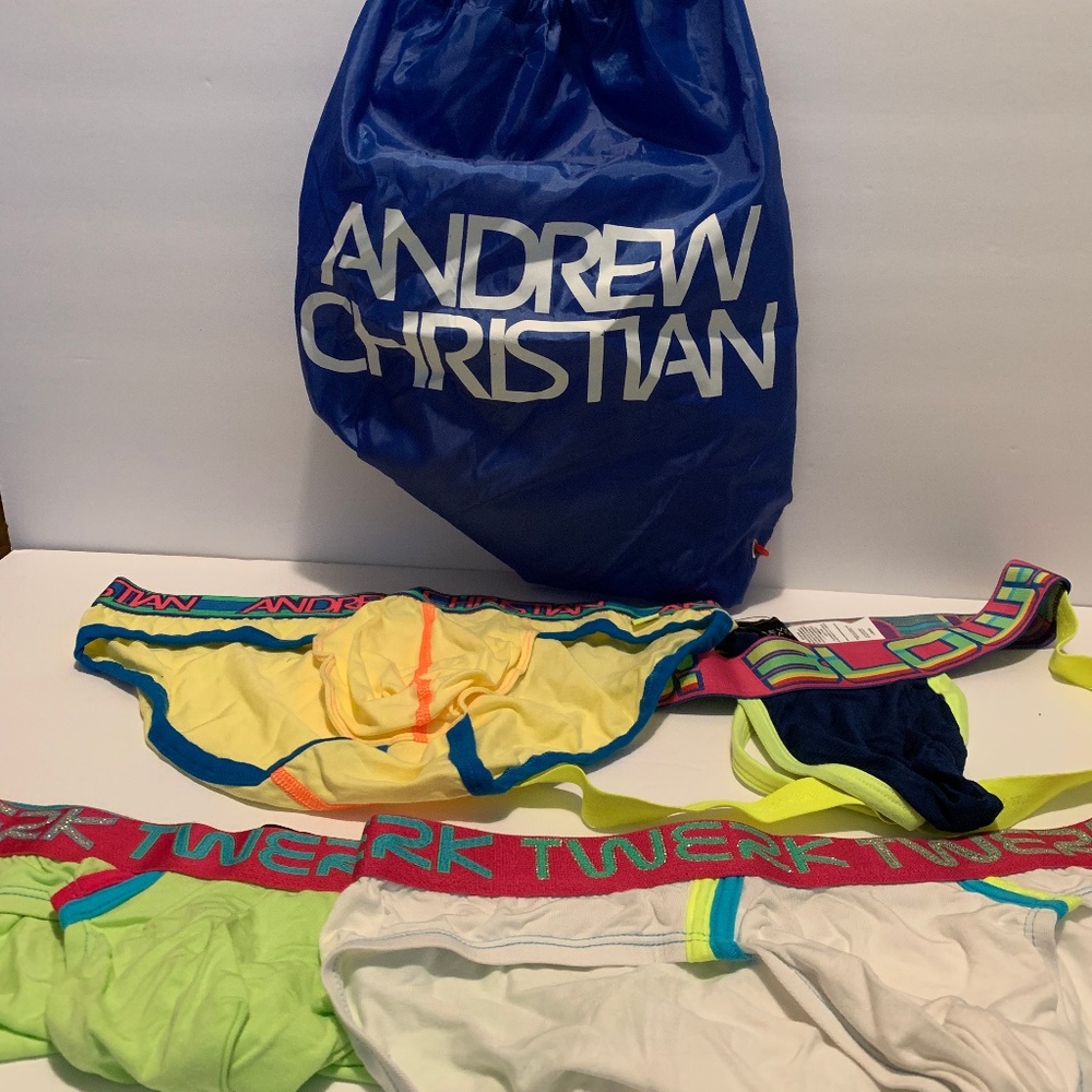 Andrew Christian 4 Pack Variety plus Tote Bag